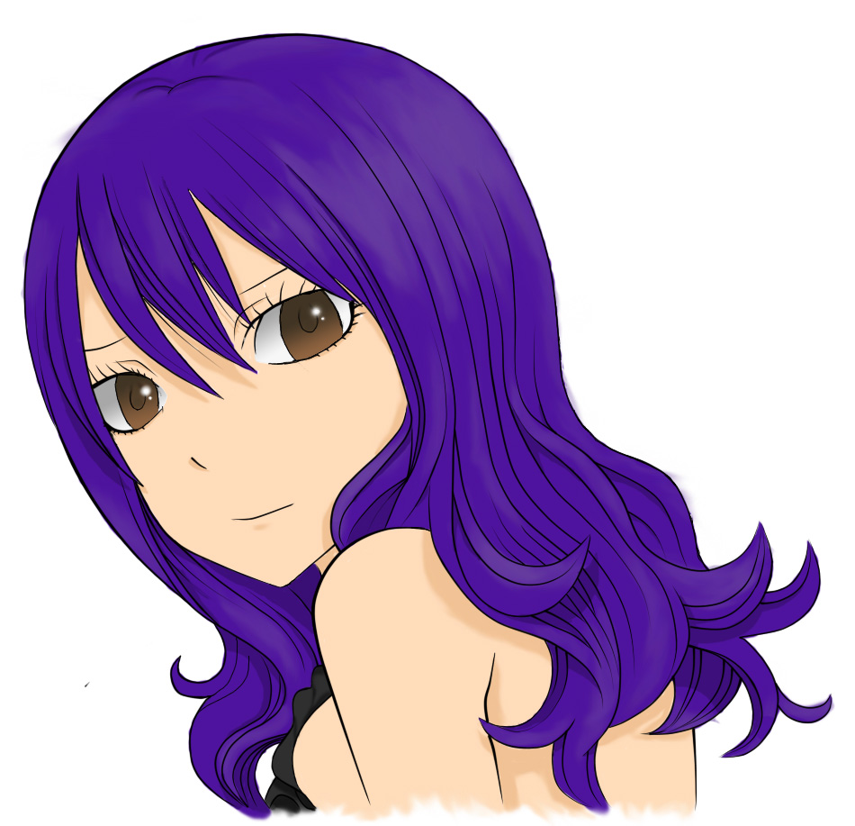 Dessin Fille Manga Cheveux Violets Et Bouclés Pencildrawingfr