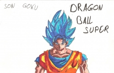 Dessin Son Goku super saiyan blue de Kizla
