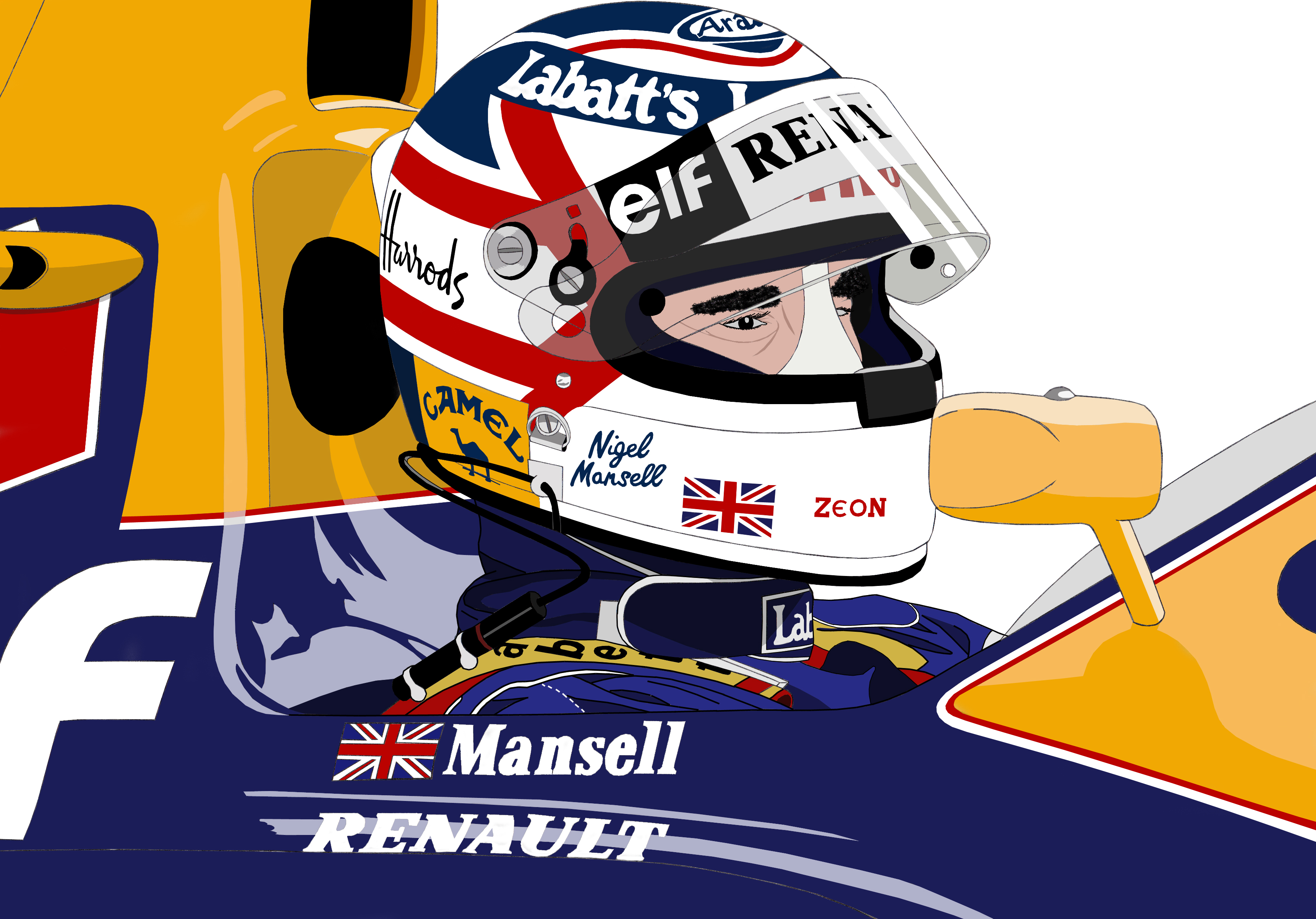 Dessin Nigel Mansell couleur de Adrien72140