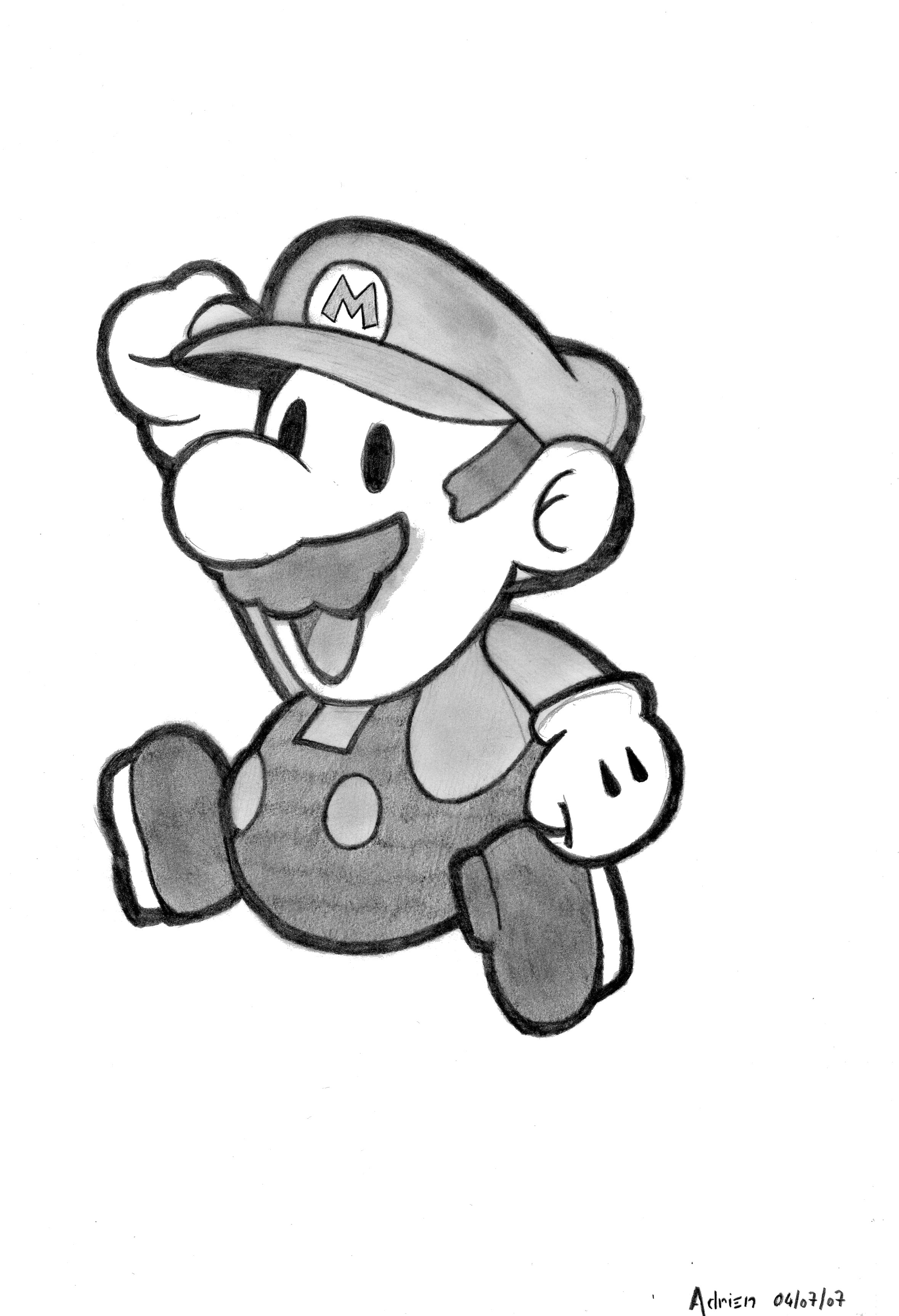Dessin Super Mario 1 - PencilDrawing.fr