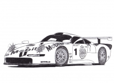 Dessin Porsche 911 GT1 de Adrien72140